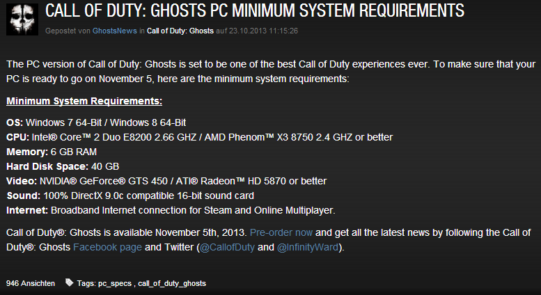 cod ghosts specs