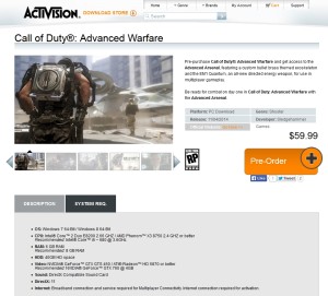 Call of Duty: Advanced Warfare (Leaked Specs)